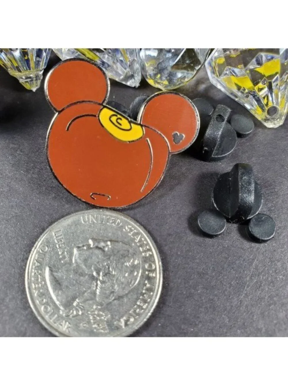 Disney Mickey Mouse Trading Pin Walnut Icon Hidden Mickey Lapel Pin Brooch Badge
